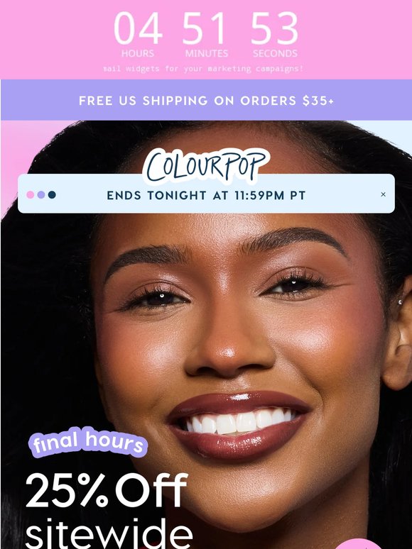 FINAL HOURS for 25% off everything 🚨