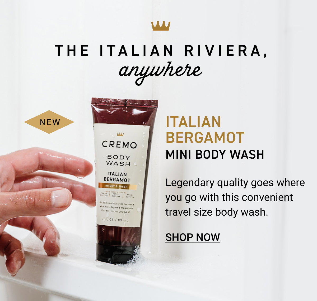 The Italian Riviera, anywhere – Shop Italian Bergamot mini body wash