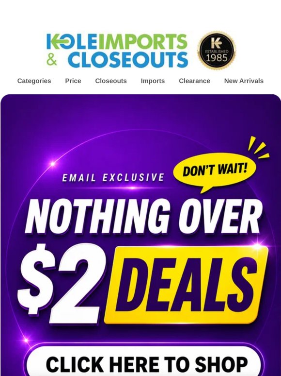 Unbeatable Deals That Are Nothing Over $2!