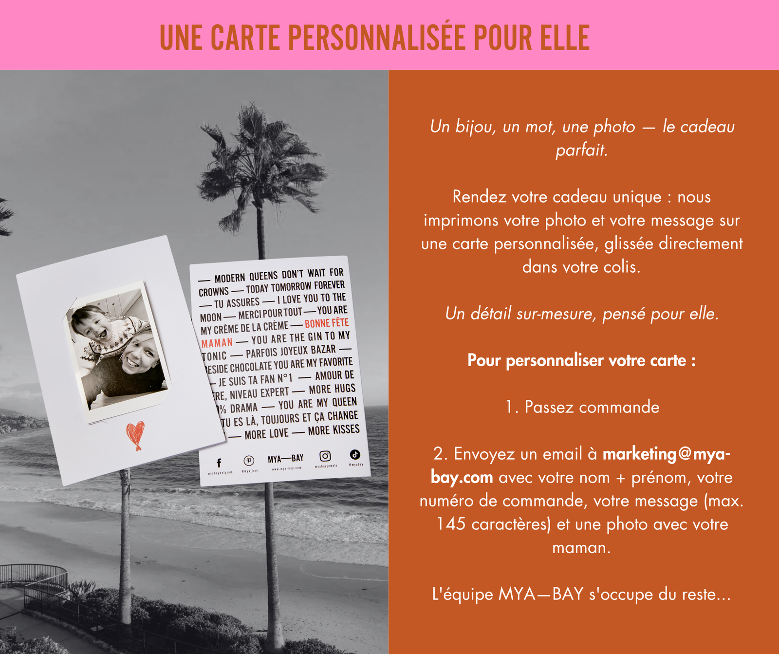Une carte personnalisée pour elle