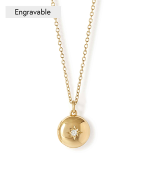 Gold Biography Mini Locket Necklace