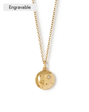 Gold Tiny Star Mini Biography Locket