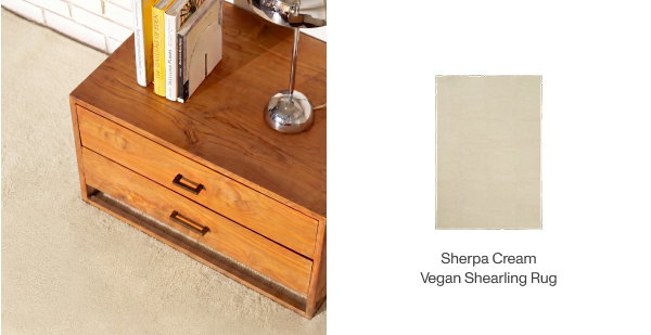 Sherpa Cream Vegan Shearling Rug