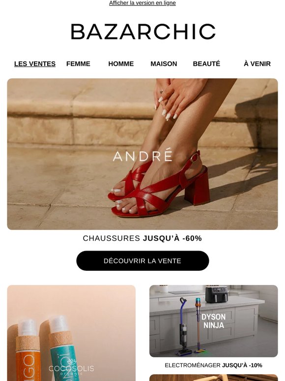 André, CXL by Christian Lacroix, Cocosolis... Les nouvelles ventes vous attendent