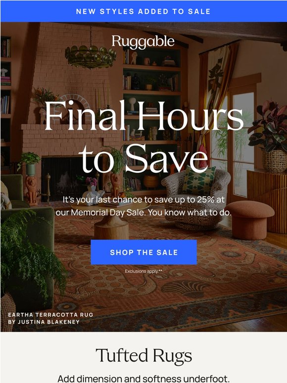 It’s the final hours of our Memorial Day Sale!