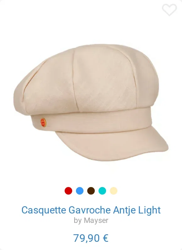 Casquette Gavroche Antje Light by Mayser