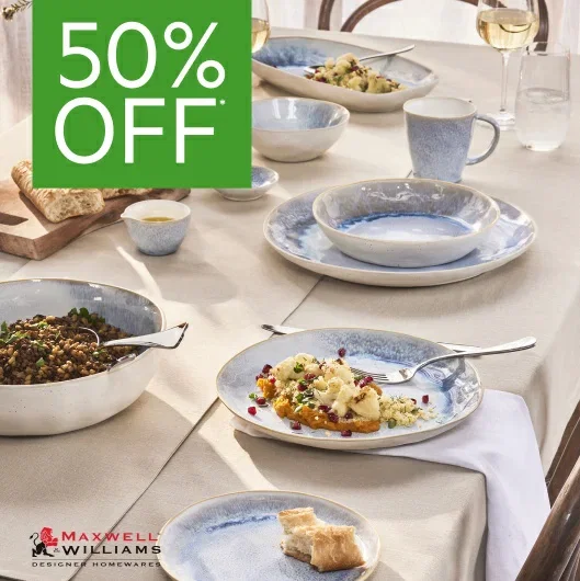 50% Off* Full Price Maxwell & Williams Dinner Sets