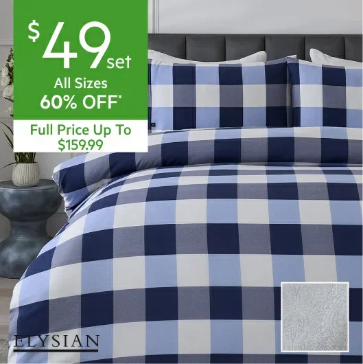 Spencer or Shiloh Flannelette Quilt Cover Set