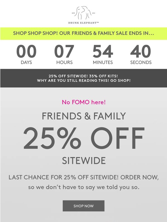 Final hours for 25% off!