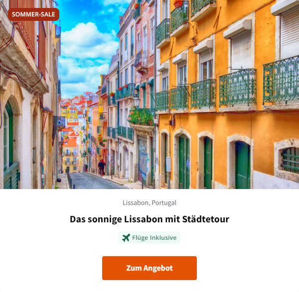 Das sonnige Lissabon mit Städtetour