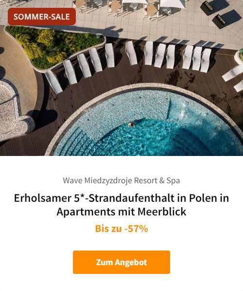 Erholsamer 5*-Strandaufenthalt in Polen in Apartments mit Meerblick