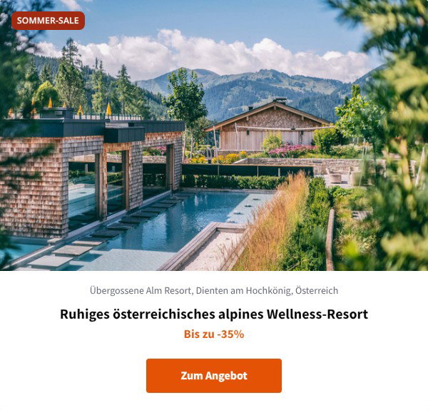 Ruhiges österreichisches alpines Wellness-Resort