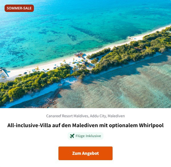 All-inclusive-Villa auf den Malediven mit optionalem Whirlpool