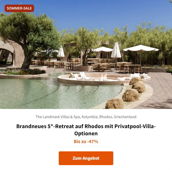 Brandneues 5*-Retreat auf Rhodos mit Privatpool-Villa-Optionen