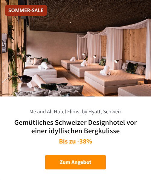 Gemütliches Schweizer Designhotel vor einer idyllischen Bergkulisse