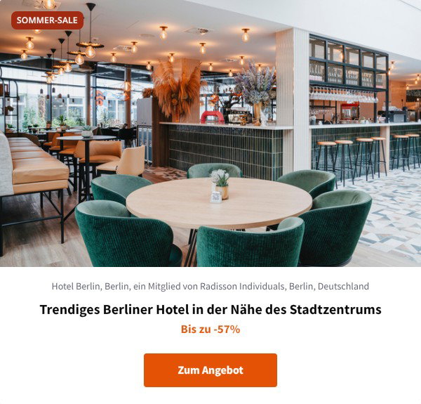 Trendiges Berliner Hotel in der Nähe des Stadtzentrums