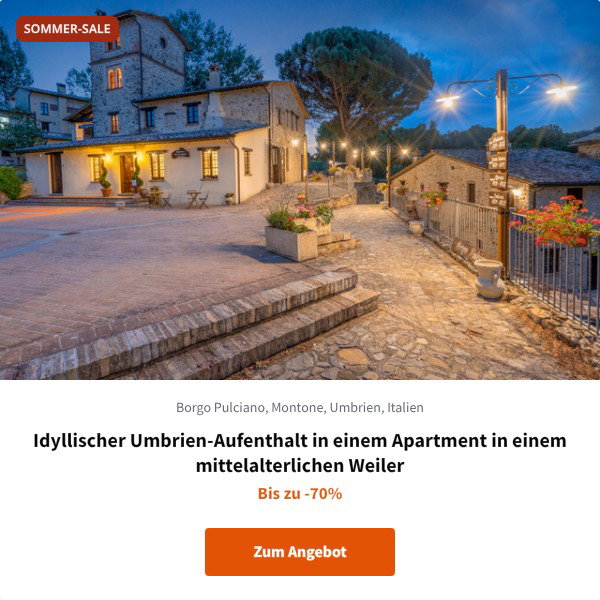Idyllischer Umbrien-Aufenthalt in einem Apartment in einem mittelalterlichen Weiler