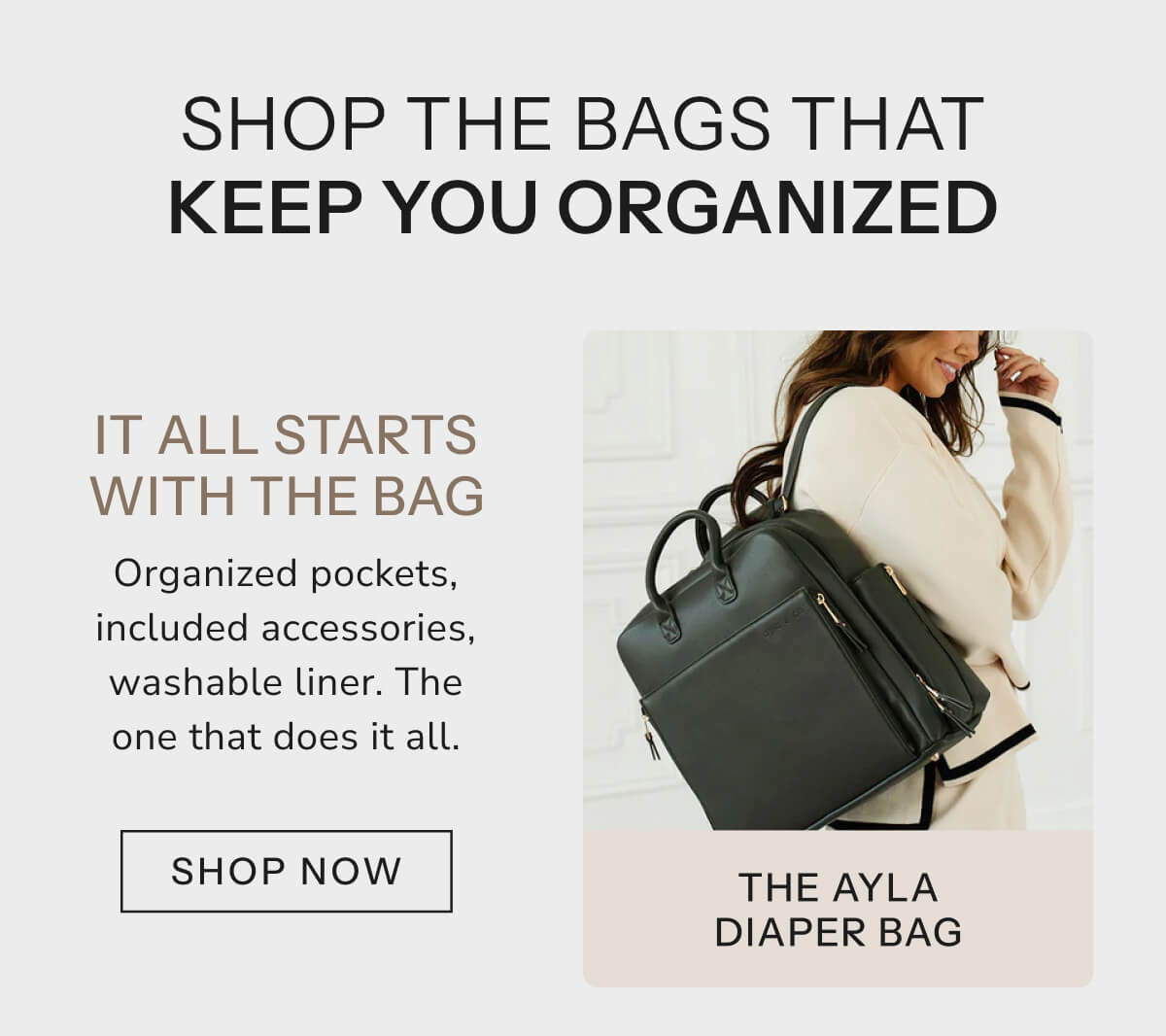 The Ayla Diaper Bag