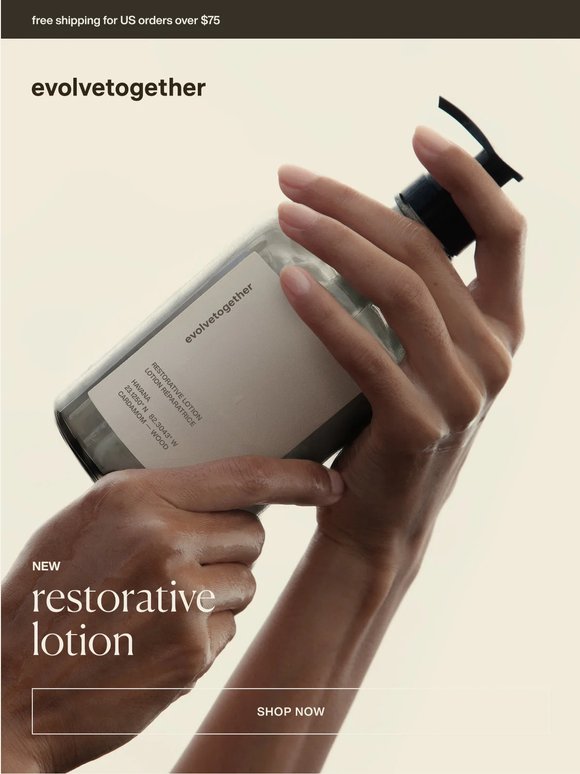 newly arrived: restorative lotion