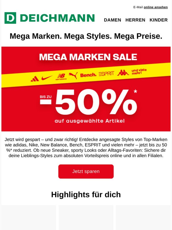 Spare jetzt bis zu 50 % auf Top-Marken