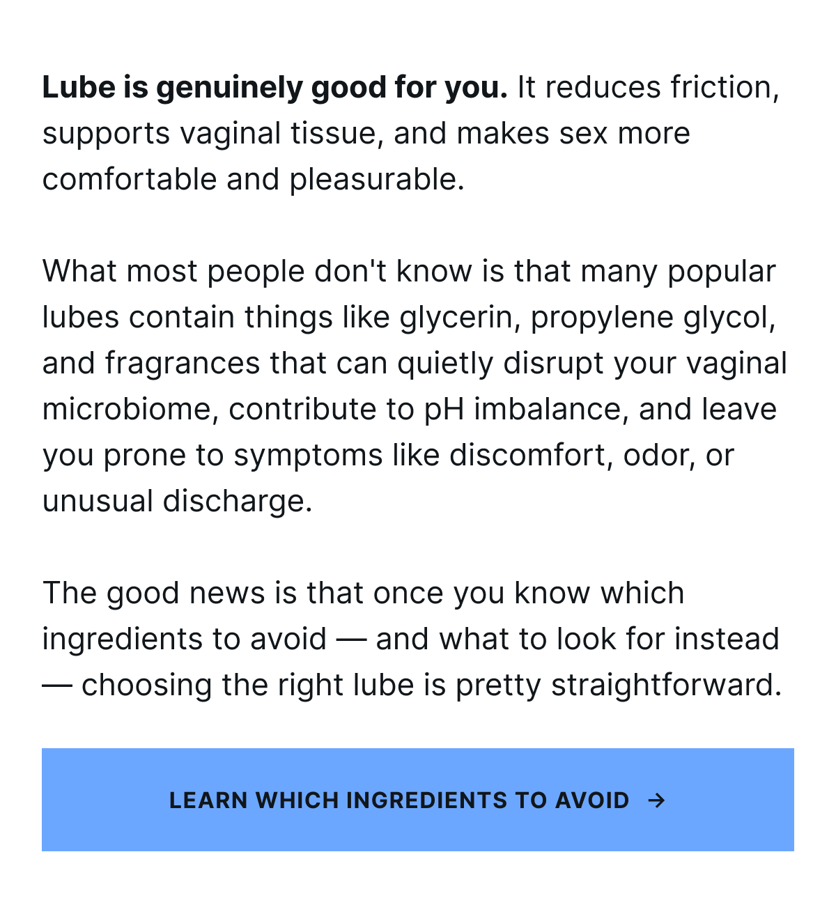 How to choose the right lube for you