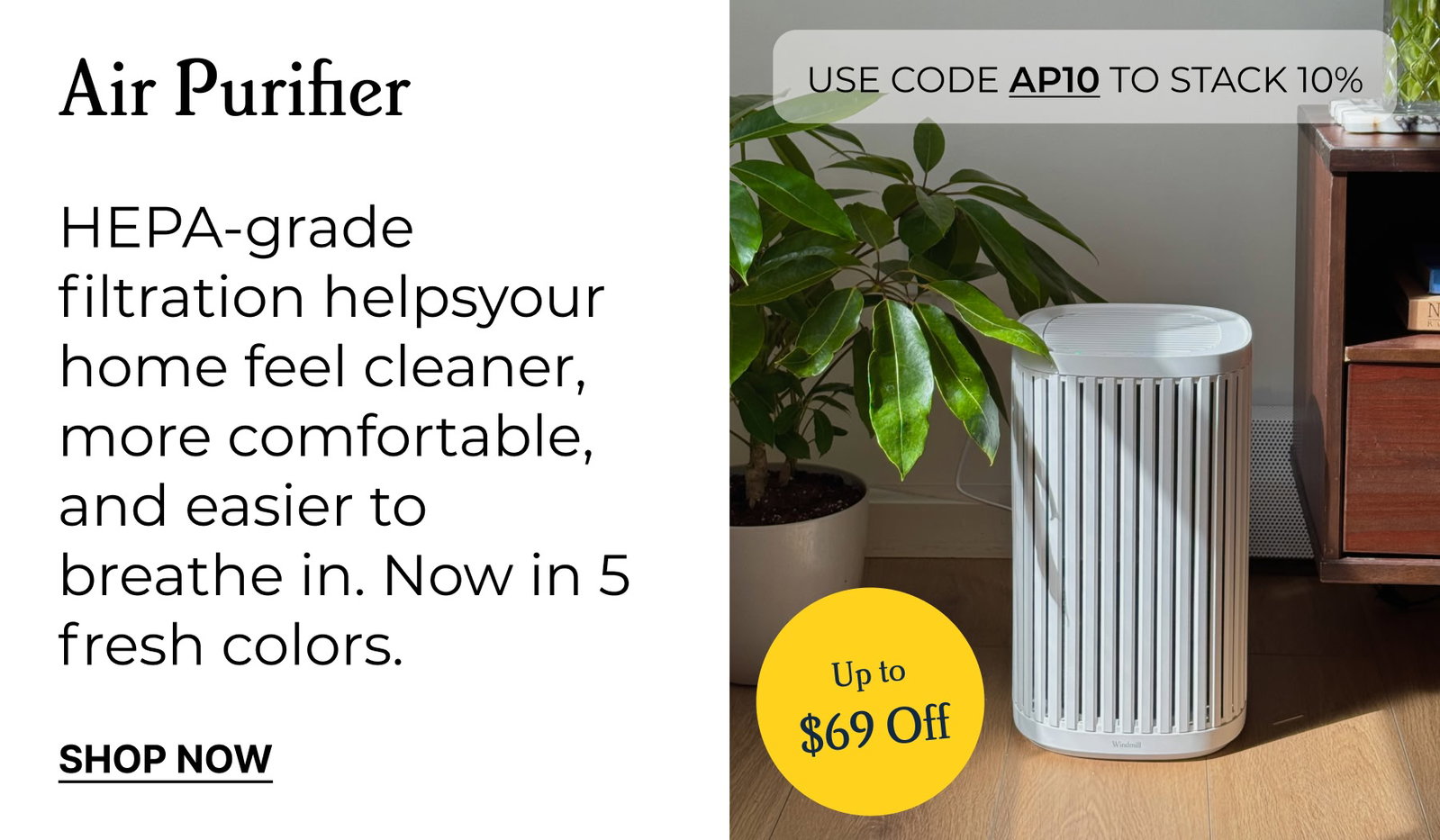 use code AP10 to stack 10% | Air Purifier
