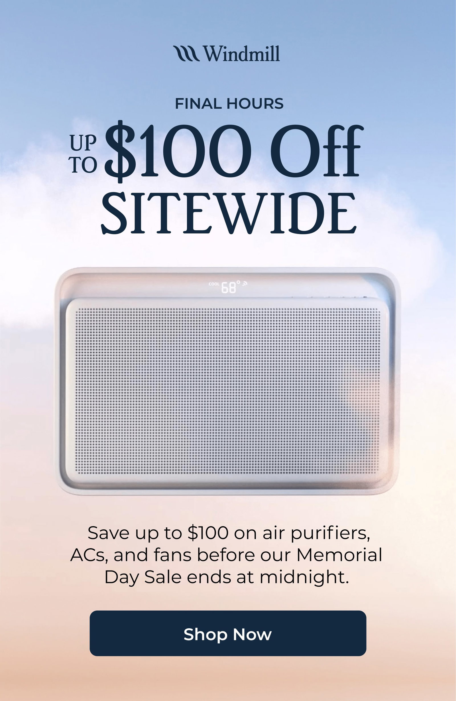 FINAL HOURS | UP TO $100 OFF SITEWIDW