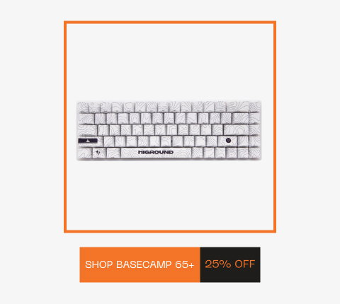 higround basecamp 65 snowstone keyboard
