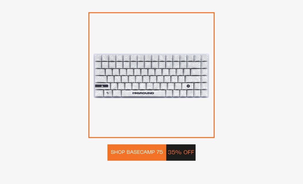 Higround Basecamp 75 Snowstone Keyboard