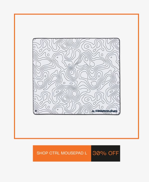 higround CTRL snowstone mousepad large