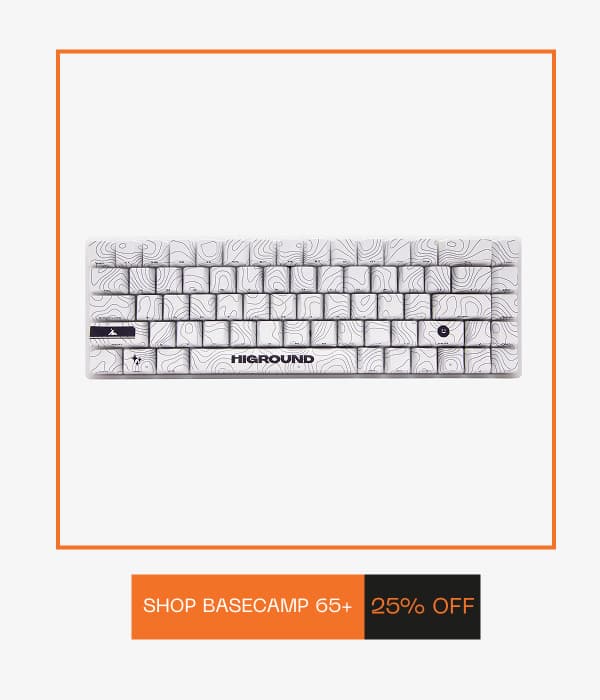 higround basecamp 65 snowstone keyboard
