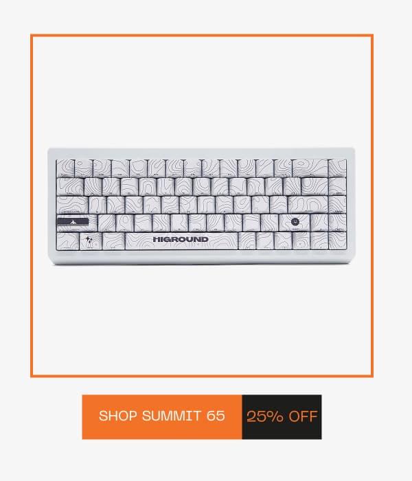 higround summit 65 snowstone keyboard
