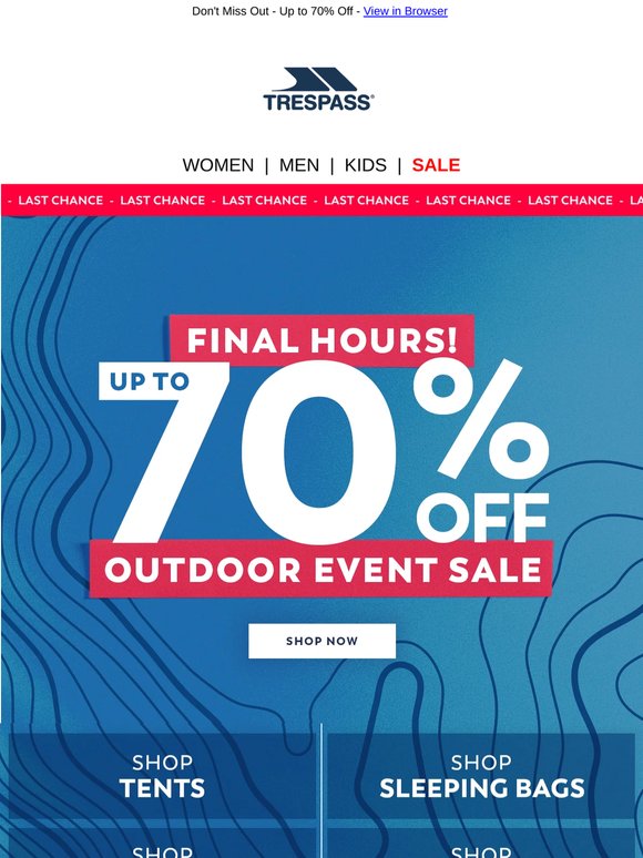 🚨Final Hours | Outdoor Event Sale