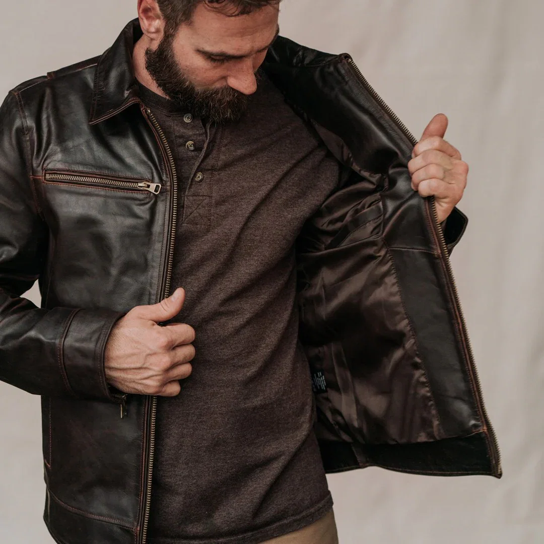 Image of Legacy Leather Jacket | Brown