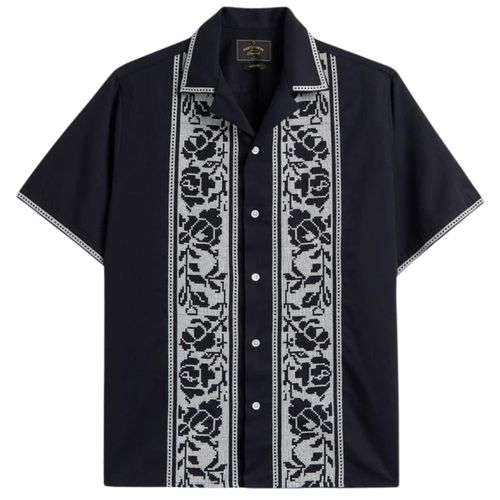 Portuguese Flannel Cross Stich Shirt - Black