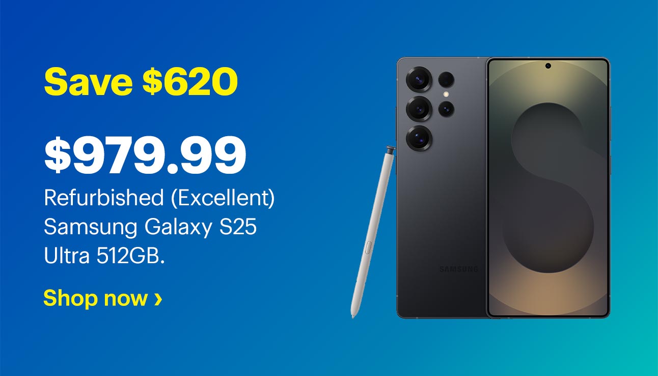 $979.99. Save $620 on refurbished (excellent) Samsung Galaxy S25 Ultra 512GB. Shop now.