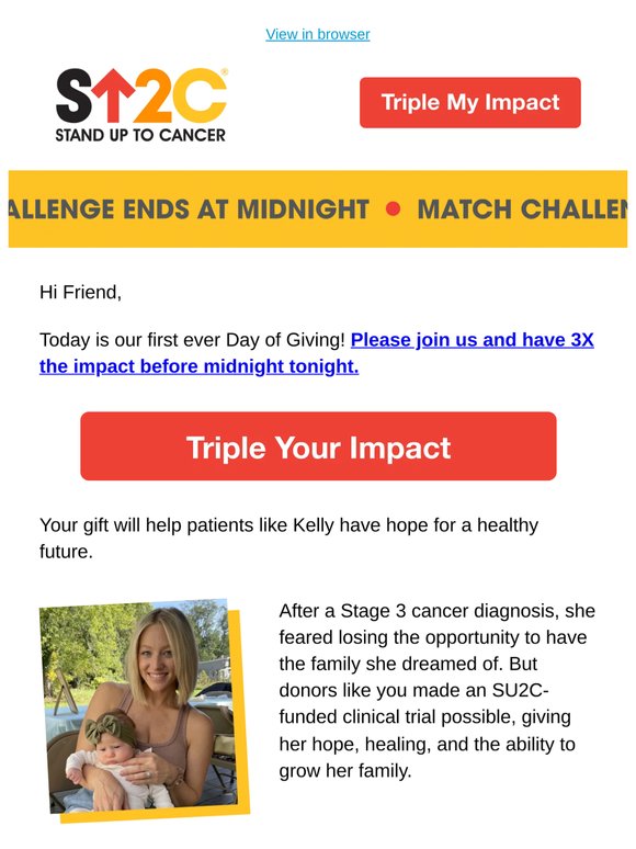 Join us, Friend — triple your impact before midnight
