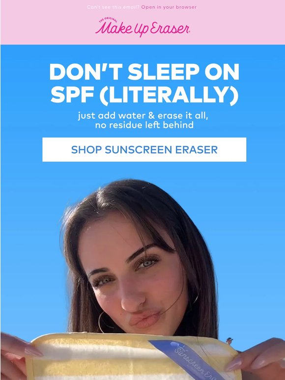 Friendly reminder: don’t sleep in your sunscreen ✨