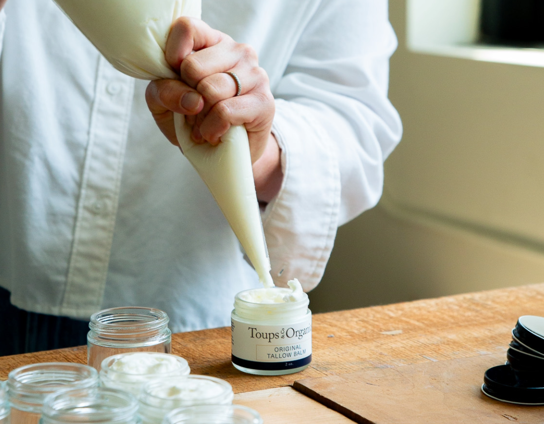 Small batch pour of original tallow balm