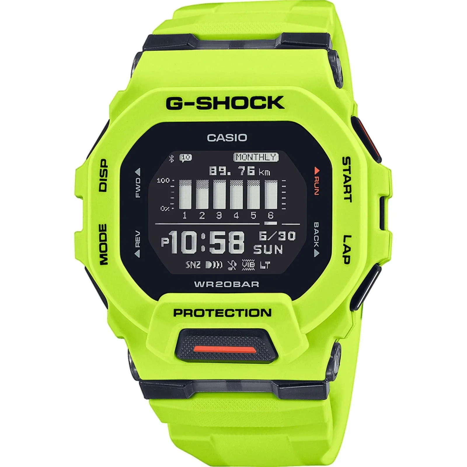 Image of G-Shock GBD-200-9ER Lime Green G-Squad Multifunction LCD Watch