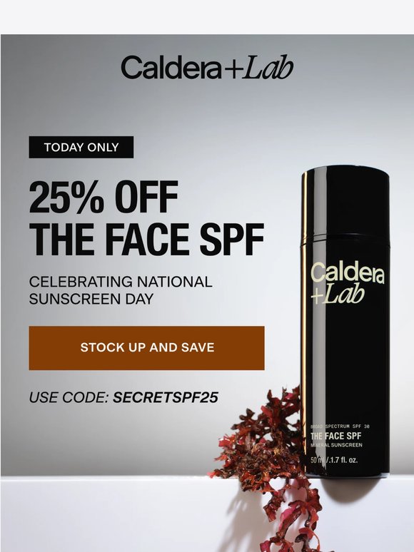 25% Off The Face SPF | One Day Only
