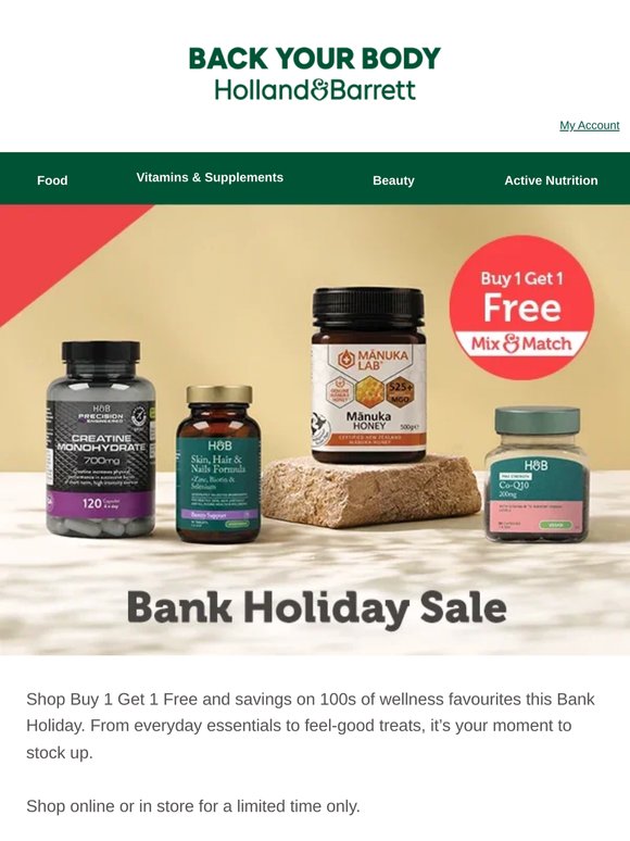 Buy 1 Get 1 FREE? Go on, it’s Bank Holiday