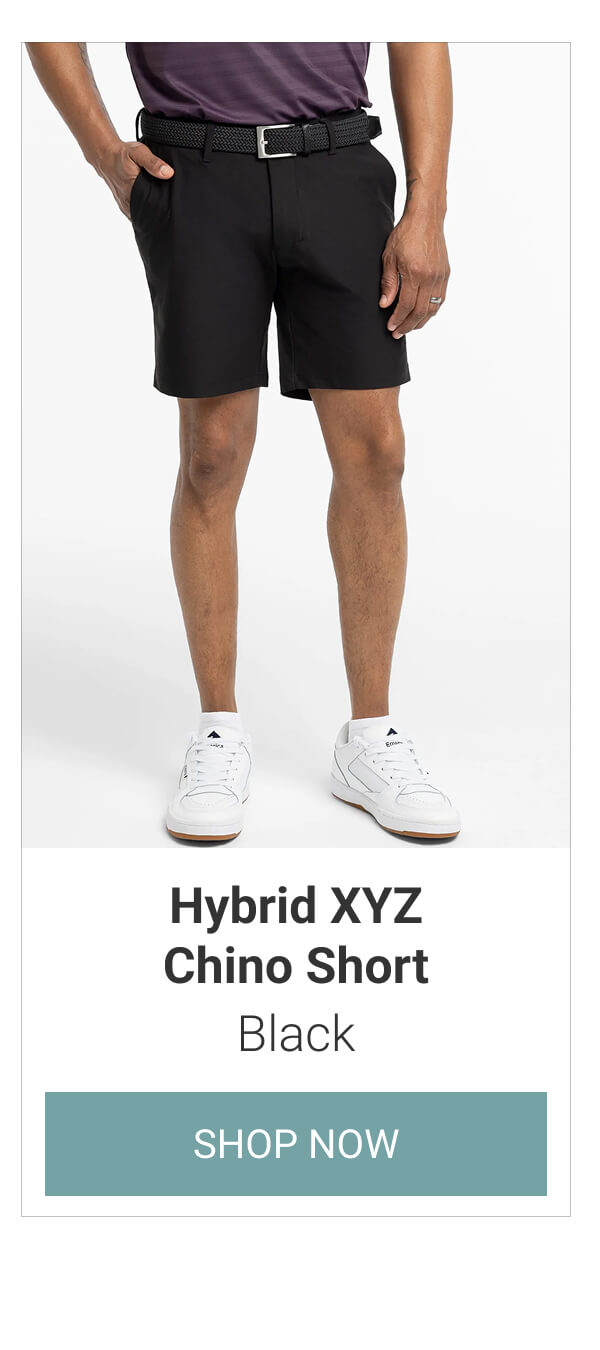 Black Hybrid XYZ Chino Short