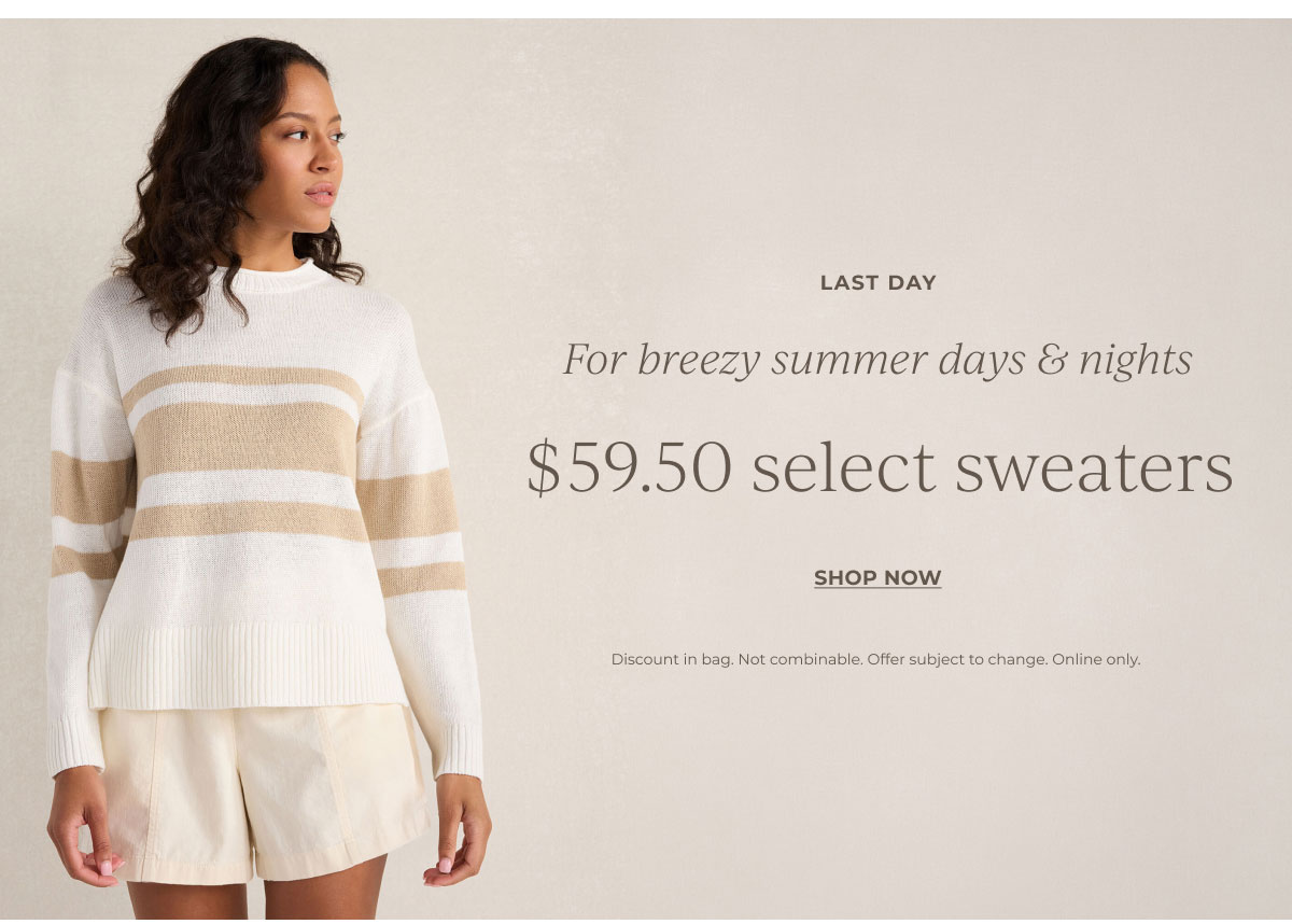$59.50 select sweaters | Shop Now