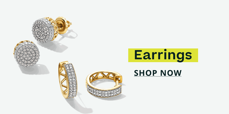 Pair of circular diamond stud earrings & textured gold, diamond huggies. Earrings. Click here to shop now