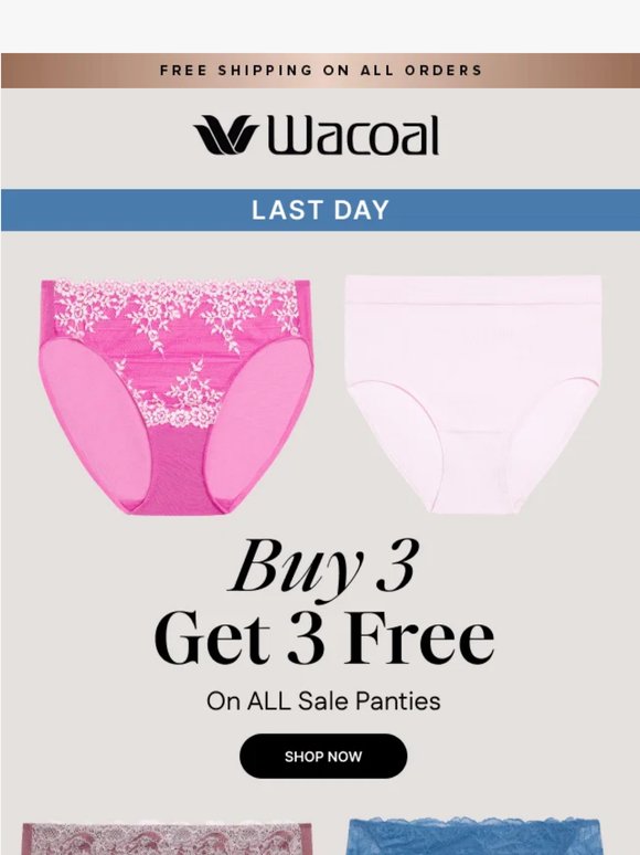 ⏰ Last Day For Buy 3 Get 3 Free Panties + Free Shipping