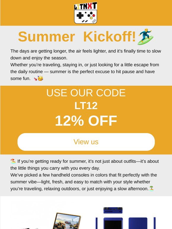 🏖️ Summer starts now — your retro gaming break is here !✨