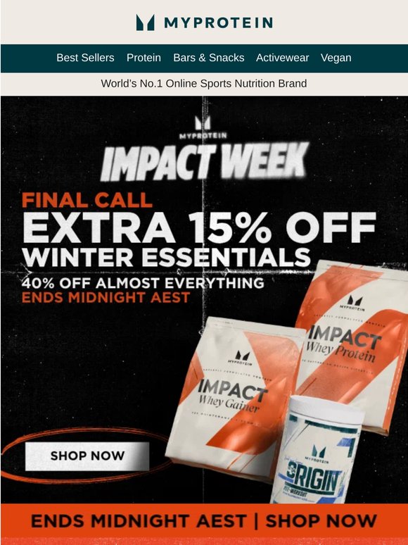Final Call | EXTRA 15% OFF Winter Essentials ❄️
