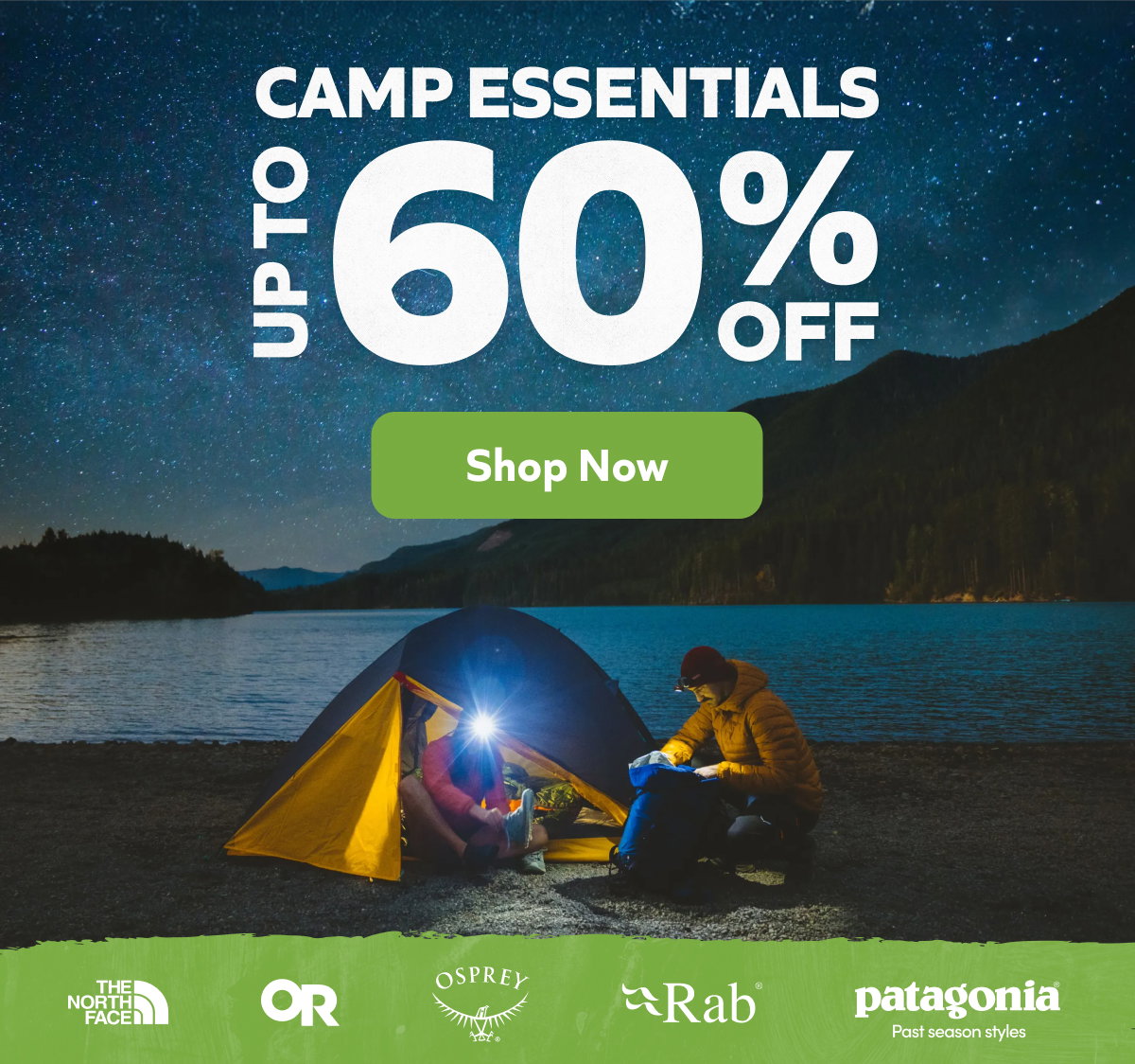 Camping Essentials Up To 60% Off!