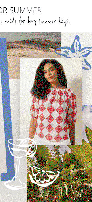 M&Co Ivory White Abstract Tile Print Top